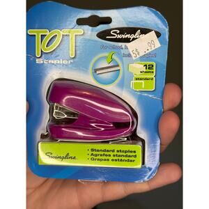 Vintage Swingline Tot miniature stapler new in package pink